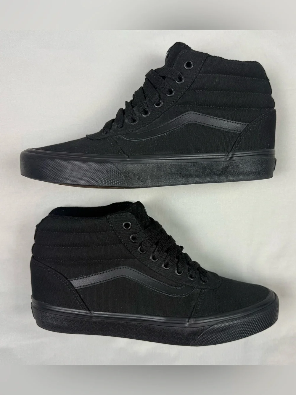 Vans Ward Hi Mens Shoes US 9.5 Triple Black Canvas High Top